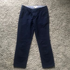 Banana Republic Hampton Fit Cropped Pant Navy 6